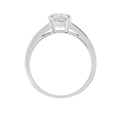 Bague Solitaire Tatjana Or Blanc Oxyde De Zirconium