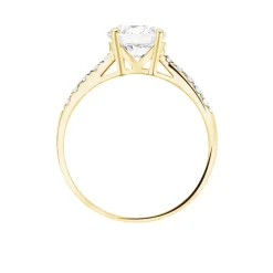 Bague Solitaire Terese Or Jaune Oxyde De Zirconium
