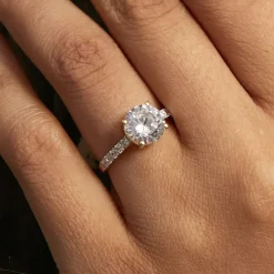 Bague Solitaire Terese Or Jaune Oxyde De Zirconium