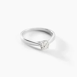 Bague Solitaire Vicoeuria Or Blanc Diamant Synthétique