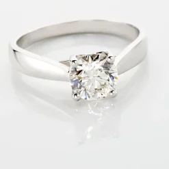Bague Solitaire Vicoeuria Or Blanc Diamant Synthétique