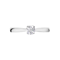 Bague Solitaire Vicoeuria Or Blanc Diamant Synthétique