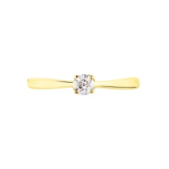 Bague Solitaire Vicoeuria Or Jaune Diamant