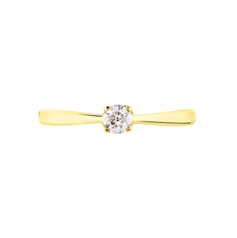 Bague Solitaire Vicoeuria Or Jaune Diamant