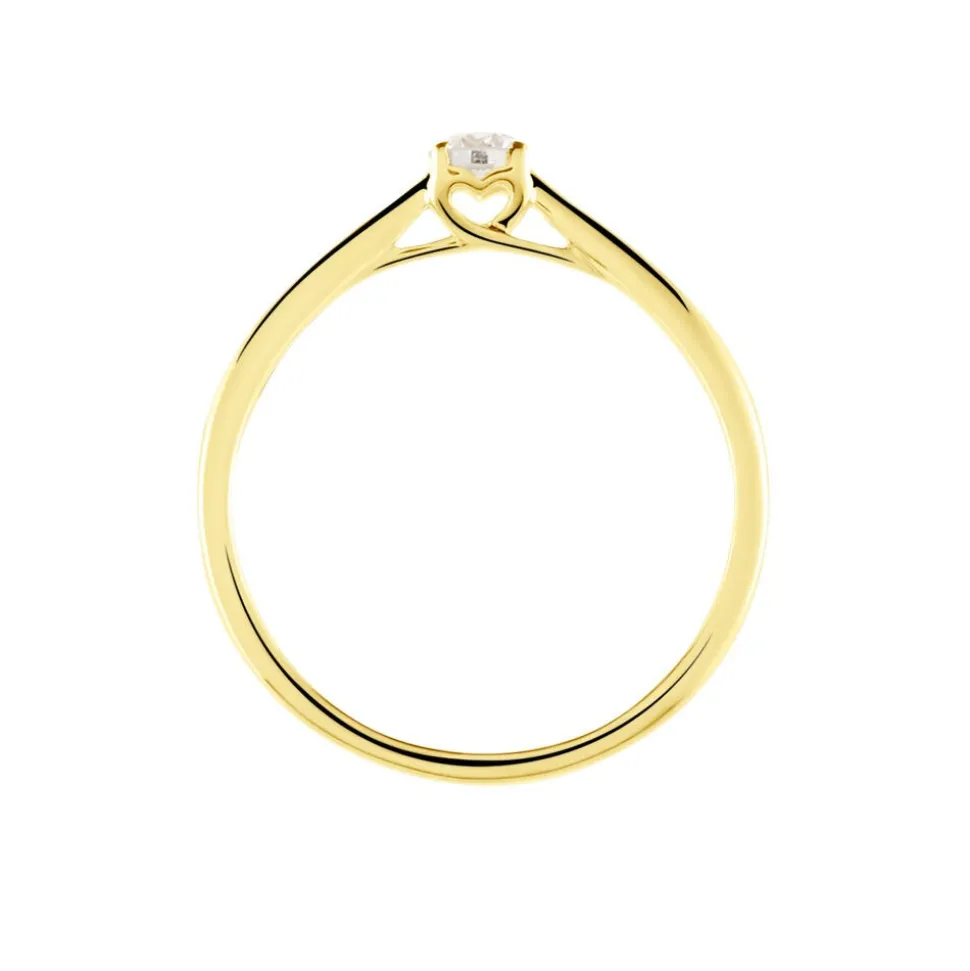 Bague Solitaire Vicoeuria Or Jaune Diamant