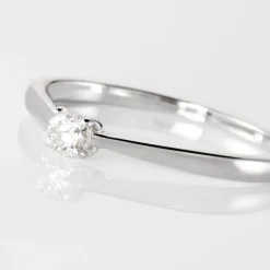 Bague Solitaire Vicoeuria Or Blanc Diamant