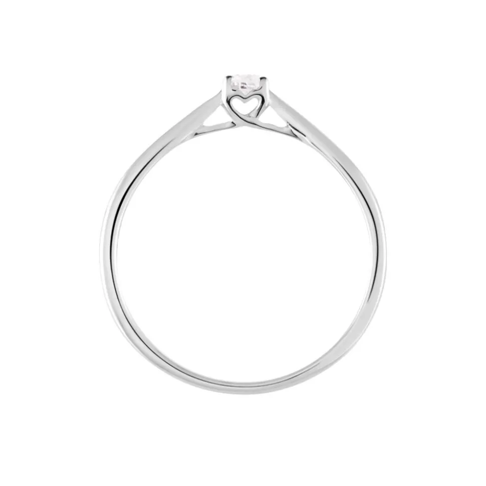 Bague Solitaire Vicoeuria Or Blanc Diamant