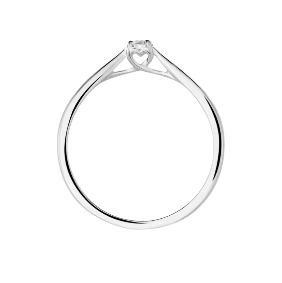 Bague Solitaire Vicoeuria Or Blanc Diamant