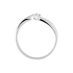 Bague Solitaire Vrille Or Blanc Diamant