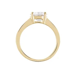 Bague Solitaire Zoura Plaqué Or Jaune Oxyde De Zirconium