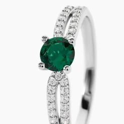 Marc Orian Bagues Fantaisie|Bijoux Zirconium > Bague Solitea Argent Blanc Oxyde De Zirconium