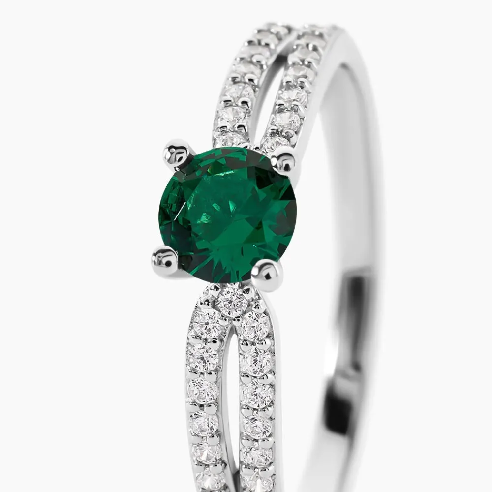Marc Orian Bagues Fantaisie|Bijoux Zirconium > Bague Solitea Argent Blanc Oxyde De Zirconium
