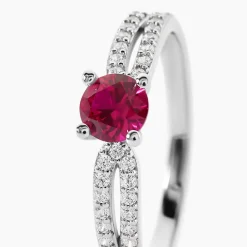 Bague Solitea Argent Blanc Oxyde De Zirconium