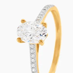 Bague Sorley Or Jaune Oxyde De Zirconium
