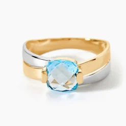 Bague Suzana Or Bicolore Topaze