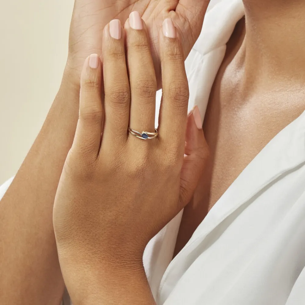 Marc Orian Bagues Saphir|Anniversaire De Mariage > Bague Sylvene Or Bicolore Saphir