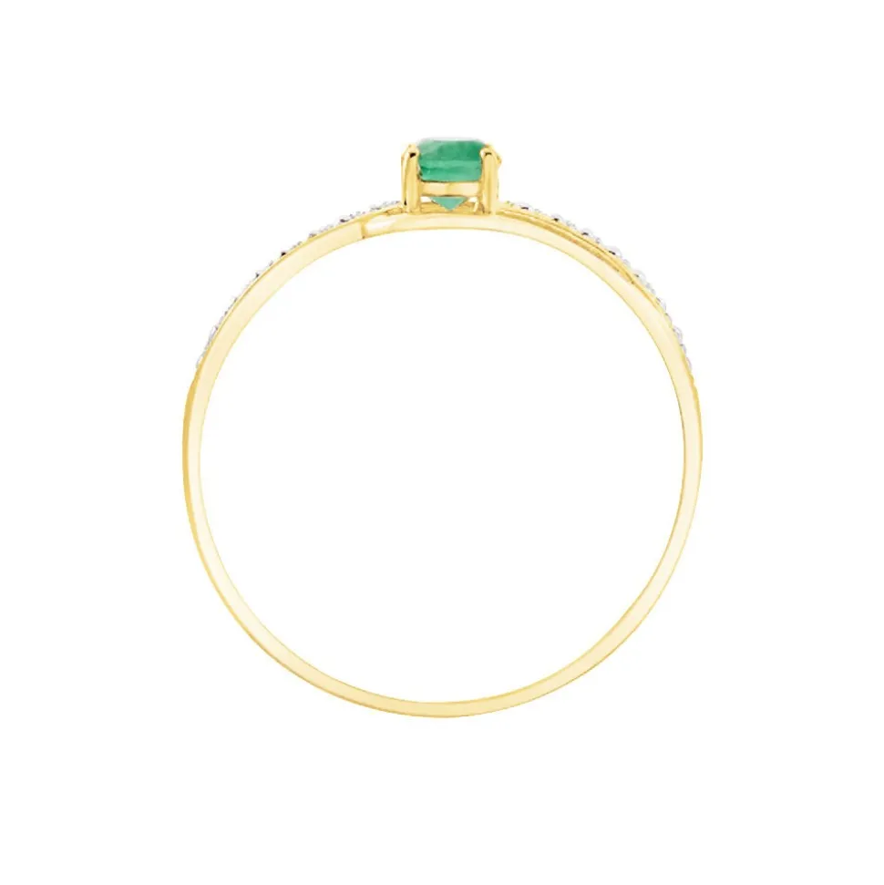 Bague Tanissia Or Jaune Emeraude