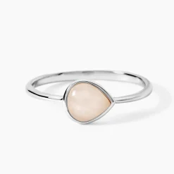 Marc Orian Bagues De Promesse|Bagues > Bague Tao Argent Blanc Quartz argent blanc quartz rose