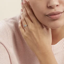 Marc Orian Anniversaire De Mariage|Bagues > Bague Tarente Or Blanc Topaze Et Oxyde De Zirconium