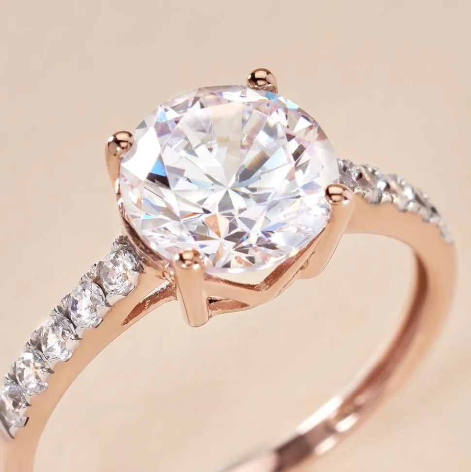 Bague Terese Or Rose Oxyde De Zirconium