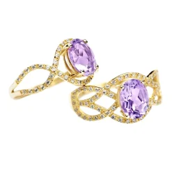 Marc Orian Anniversaire De Mariage|Bagues > Bague Tina Or Jaune Amethyste Et Oxyde De Zirconium