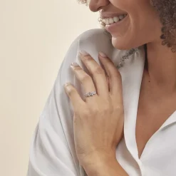 Bague Tokyo Or Blanc Oxyde De Zirconium