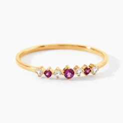 Marc Orian Bagues|Bijoux Femme > Bague Valora Or Jaune Rhodolite Oxyde De Zirconium