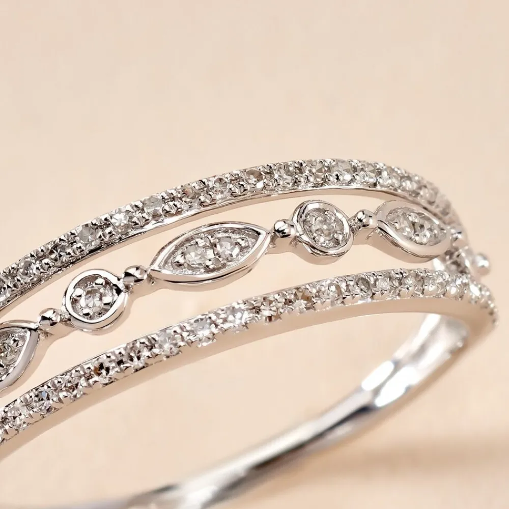 Marc Orian Bagues|Bagues Diamant > Bague Veca Or Blanc Diamant