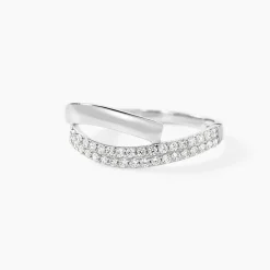 Marc Orian Bijoux Zirconium|Bagues > Bague Vero Or Blanc Oxyde De Zirconium