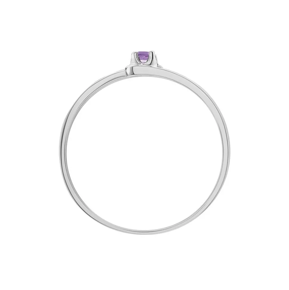 Bague Veroucha Or Blanc Amethyste