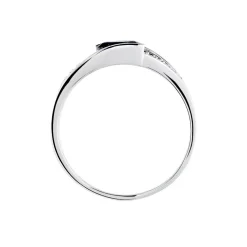 Bague Viyan Or Blanc Saphir Et Diamant