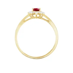 Bague Vladimir Or Jaune Rubis Diamants