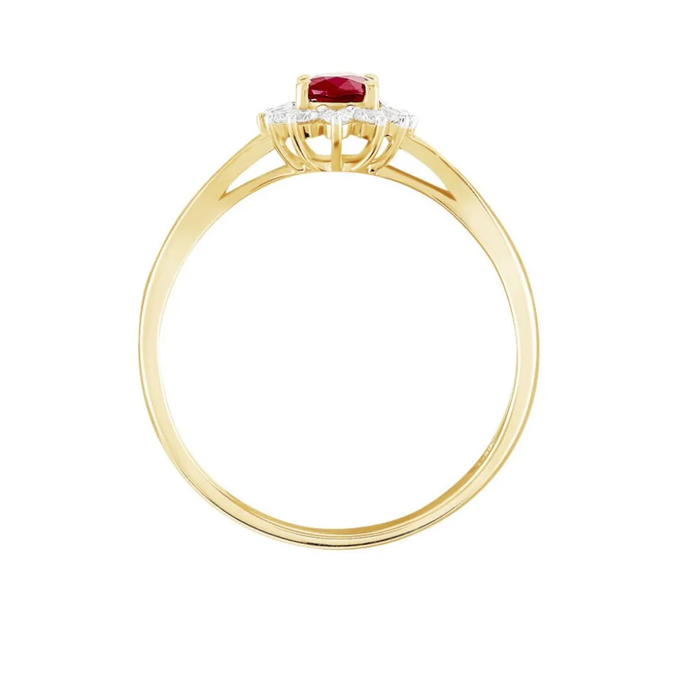 Bague Vladimir Or Jaune Rubis Diamants