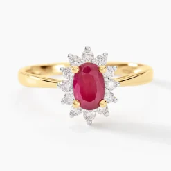 Bague Vladimir Or Jaune Rubis Diamants