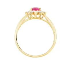 Bague Vladimir Or Jaune Rubis Diamants
