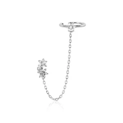 Marc Orian Bijoux Zirconium|Boucles D'Oreilles Fleur > Bijou D'oreille Unitaire Argent Blanc Atara Oxydes De Zirconium