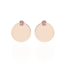 Bijoux D'oreilles Aleksandra Argent Rose Oxyde De Zirconium