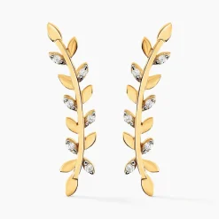 Bijoux D'oreilles Eloiza Or Jaune Oxyde De Zirconium