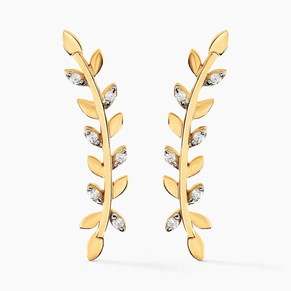 Bijoux D'oreilles Eloiza Or Jaune Oxyde De Zirconium