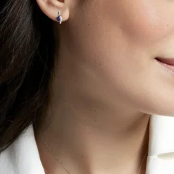 Marc Orian Anniversaire De Mariage|Bijoux Femme > Bijoux D'oreilles Emotion Or Blanc Saphir Diamant