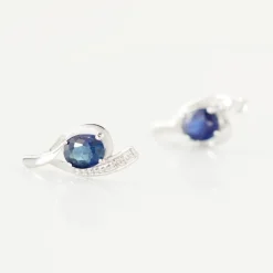Marc Orian Anniversaire De Mariage|Bijoux Femme > Bijoux D'oreilles Emotion Or Blanc Saphir Diamant