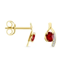Marc Orian Cadeaux Mariage|Anniversaire De Mariage > Bijoux D'oreilles Emotion Diamant or jaune rubis