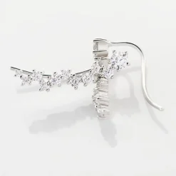 Marc Orian Pendantes|Bijoux Zirconium > Bijoux D¿oreilles Grimpants Enza Argent Blanc Oxyde De Zirconium