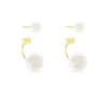 Bijoux D'oreilles Metisse Or Jaune Perle De Culture