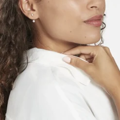 Bijoux D'oreilles Plaqué Or Dedale Oxydes De Zirconium