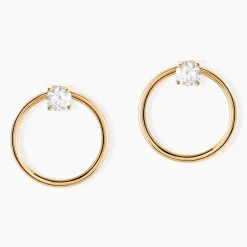 Bijoux D'oreilles Plaqué Or Jaune Amariah Oxydes De Zirconium