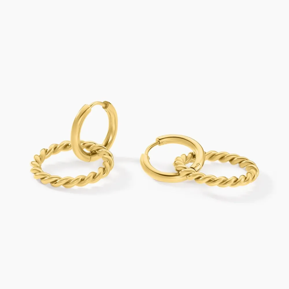 Marc Orian Piercings D'Oreilles|Boucles D'Oreilles > Bijoux D'oreilles Rhetta Acier Jaune