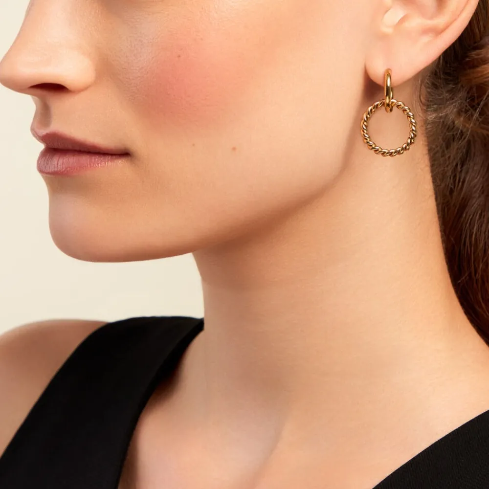 Marc Orian Piercings D'Oreilles|Boucles D'Oreilles > Bijoux D'oreilles Rhetta Acier Jaune