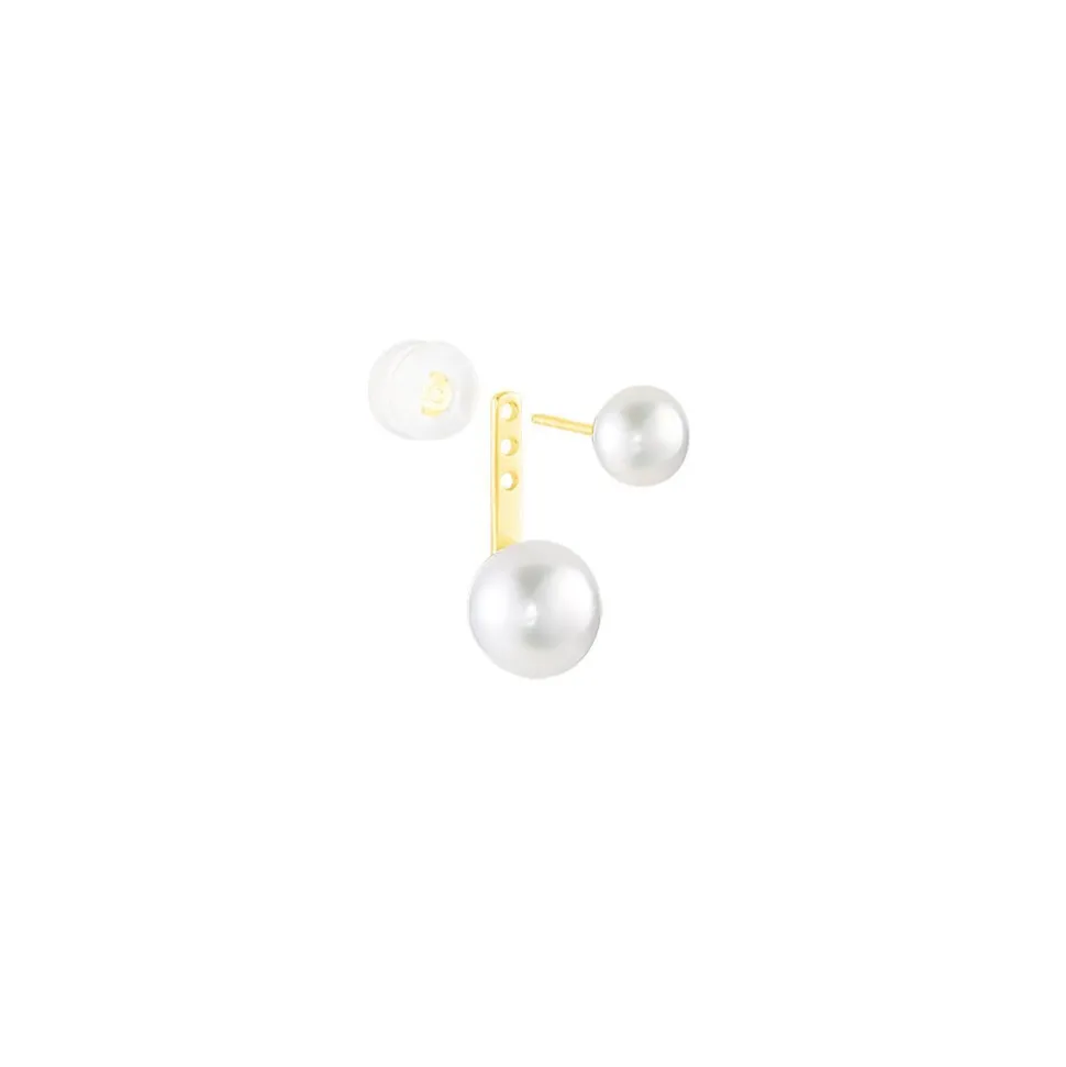 Bijoux D'oreilles Seona Or Jaune Perle De Culture