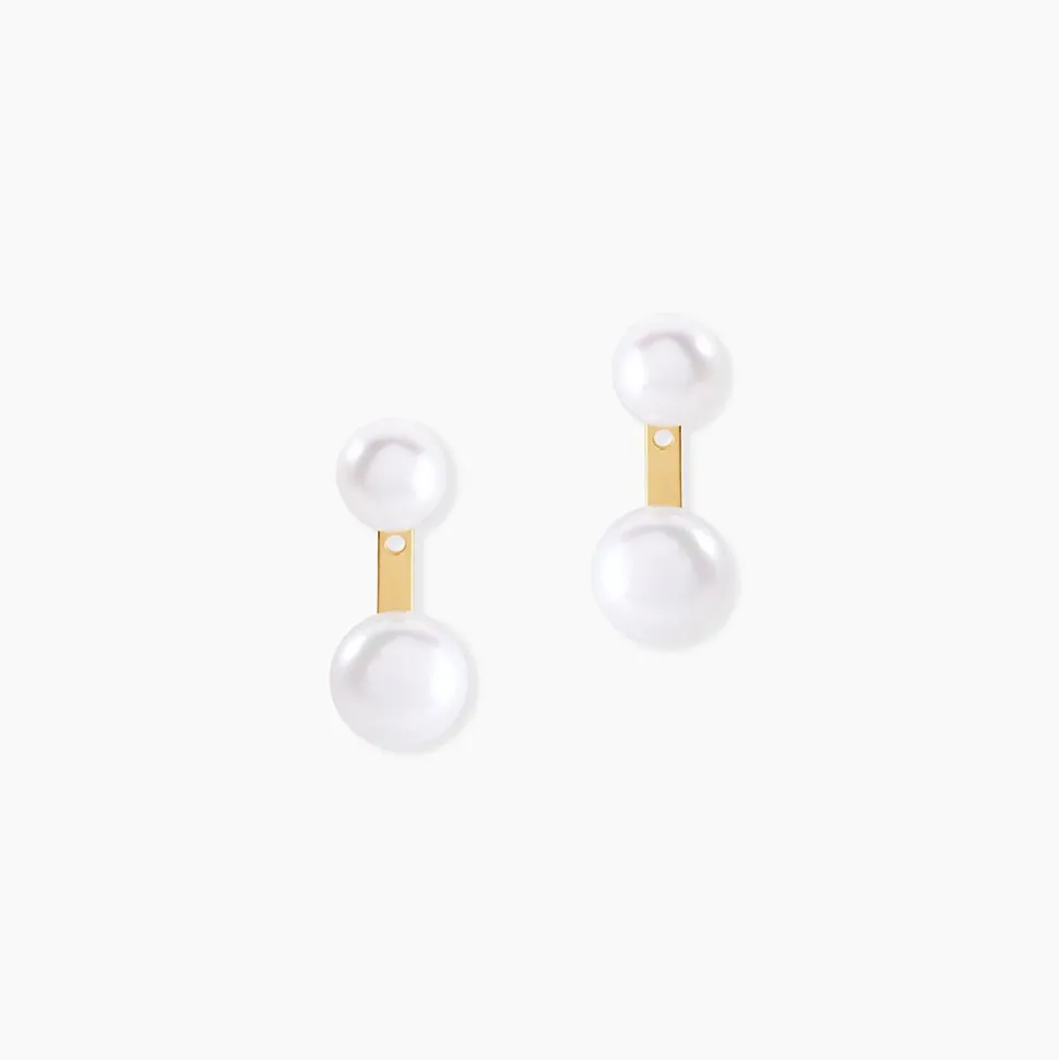Bijoux D'oreilles Seona Or Jaune Perle De Culture